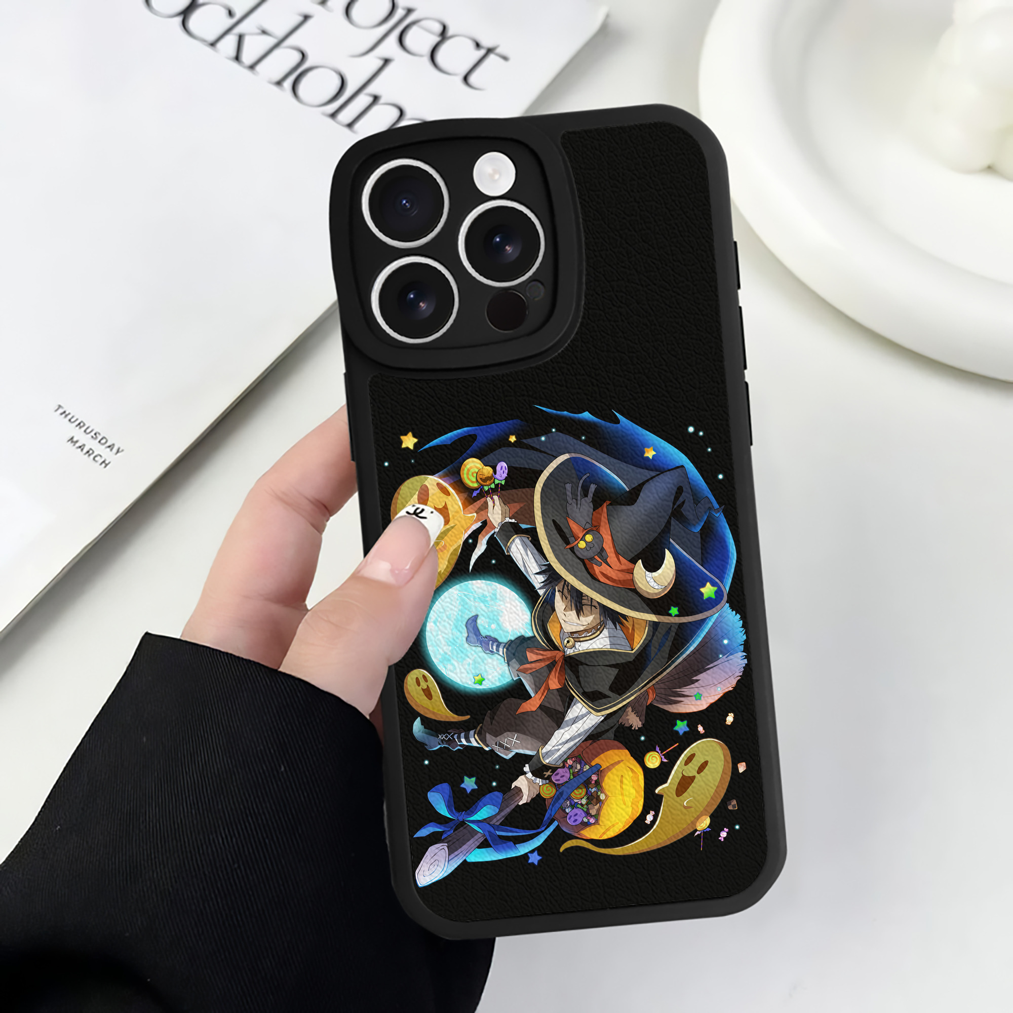 （画像用） 文豪ストレイドッグス Bungo Stray Dogs 【iPhone 16シリーズ対応】シリコンスマホケース（レザー調） 材質：シリコン